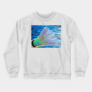 Optical fibre cable. circuit board (C026/5123) Crewneck Sweatshirt